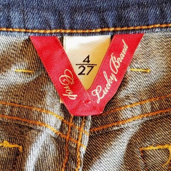 Lucky Brand Women Crop Jeans Blue Wash Size 4/27 - Picture 8 of 8